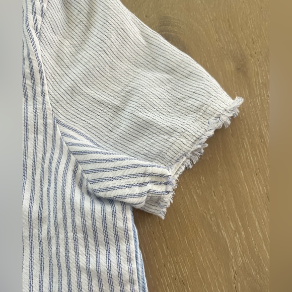 Hannoh Wessel Short Sleeve Button Up Cotton Top - made in Italy sz S - Picture 5 of 6